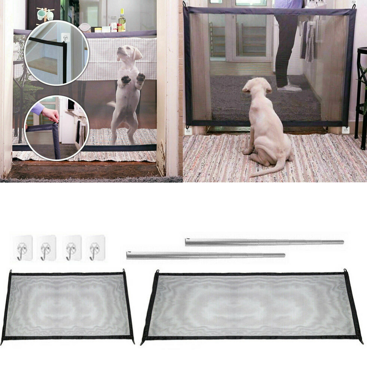 Magic Mesh Pet Dog Gate